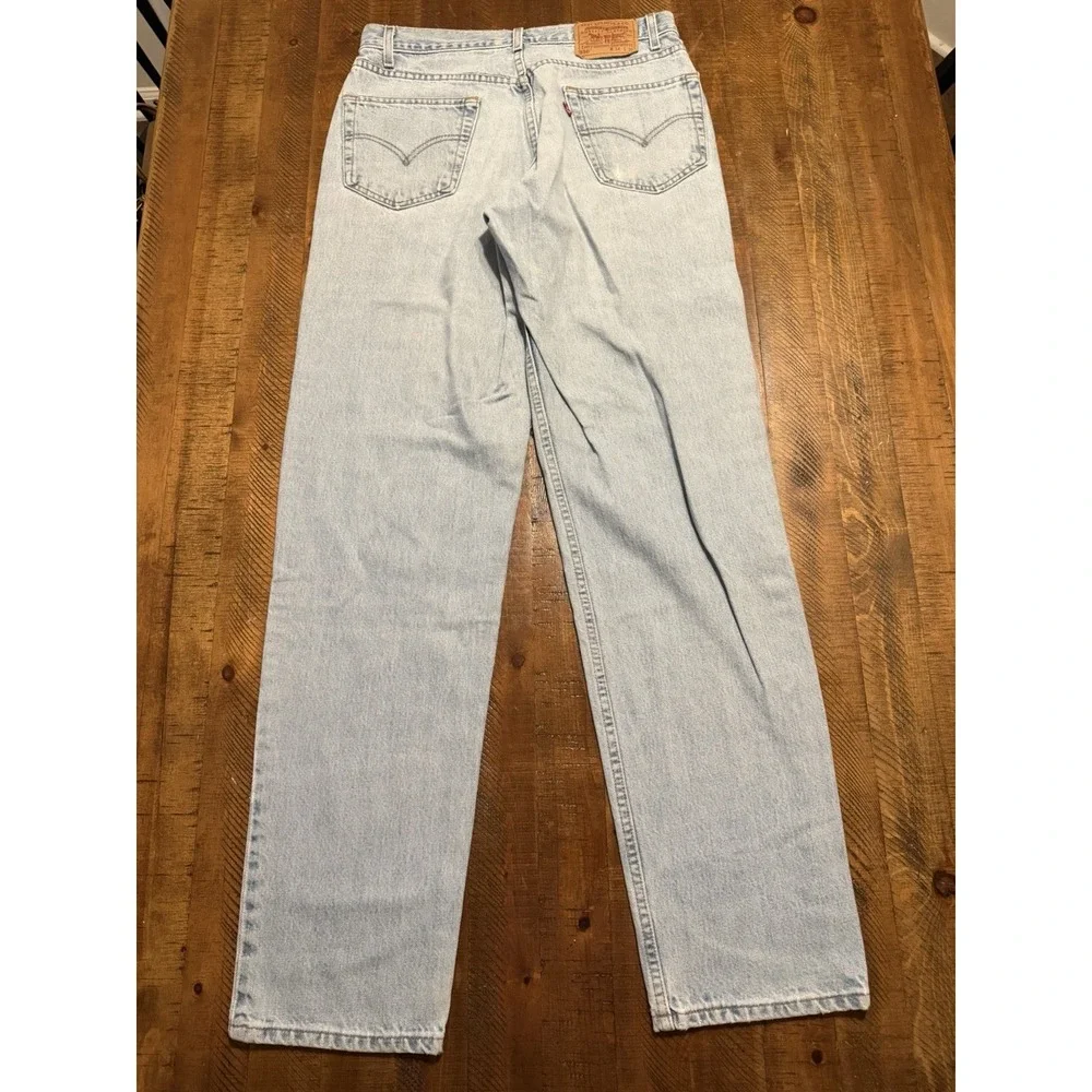Vintage Levis 550 Denim Jeans Mens 34x36 Light Wash Relaxed Fit Tapered 90's